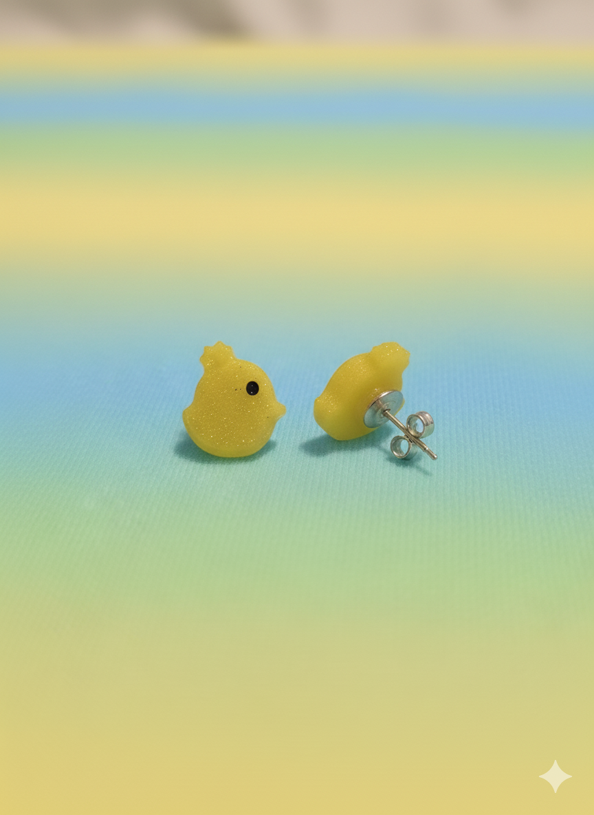 Cute chick earring studs