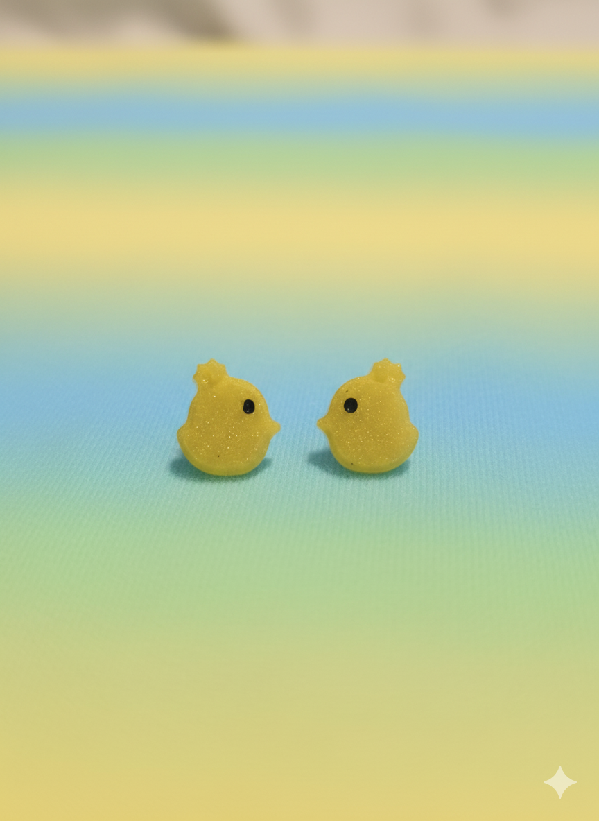 Cute chick earring studs