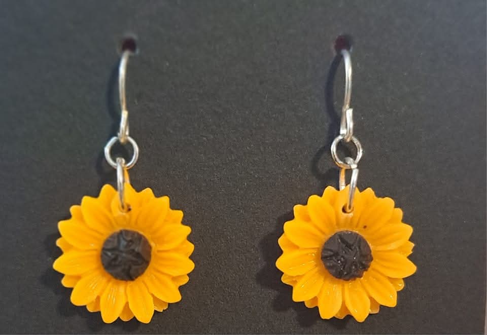 Sunflower earrings
