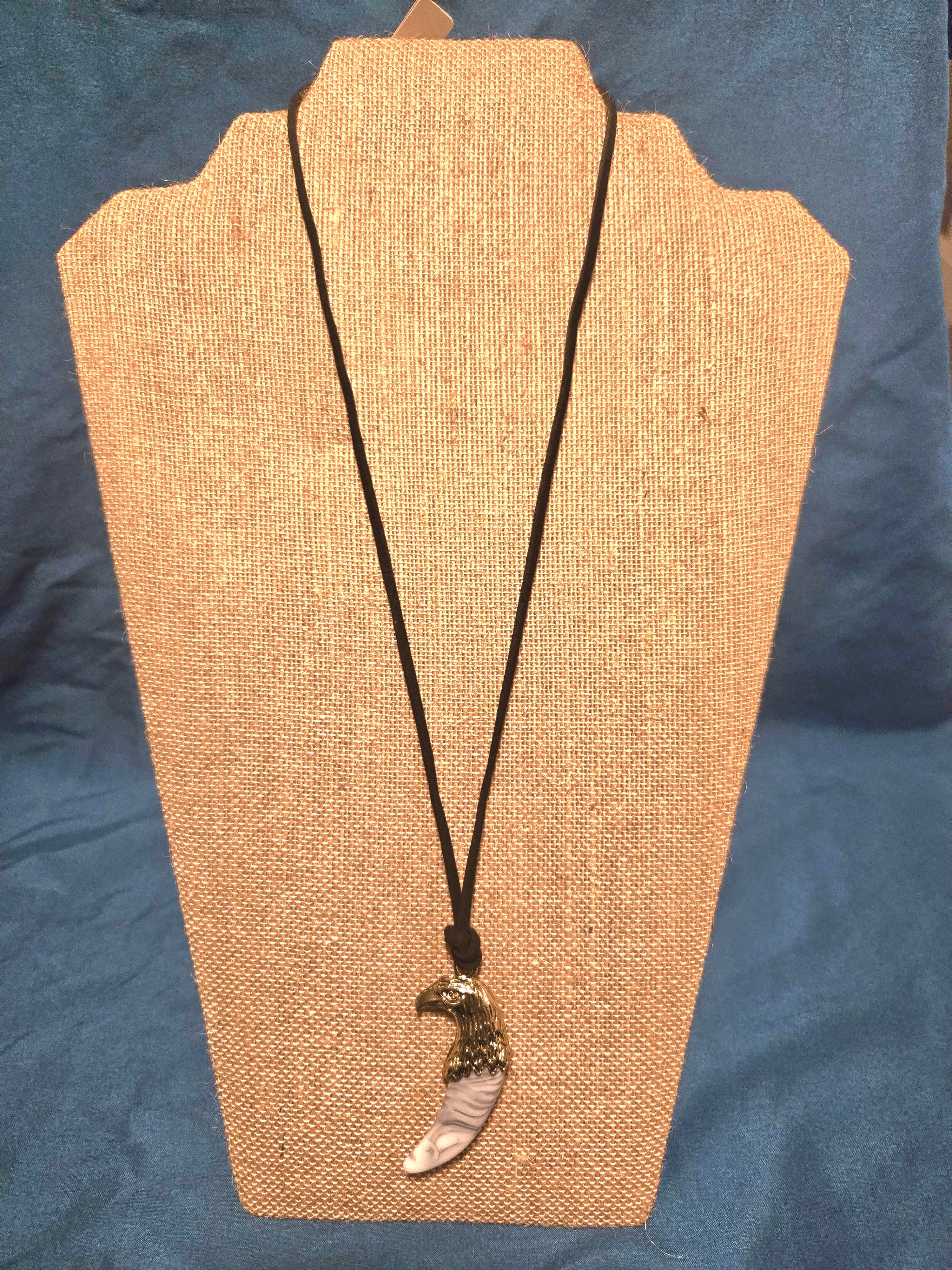 Eagle necklace with banded agate