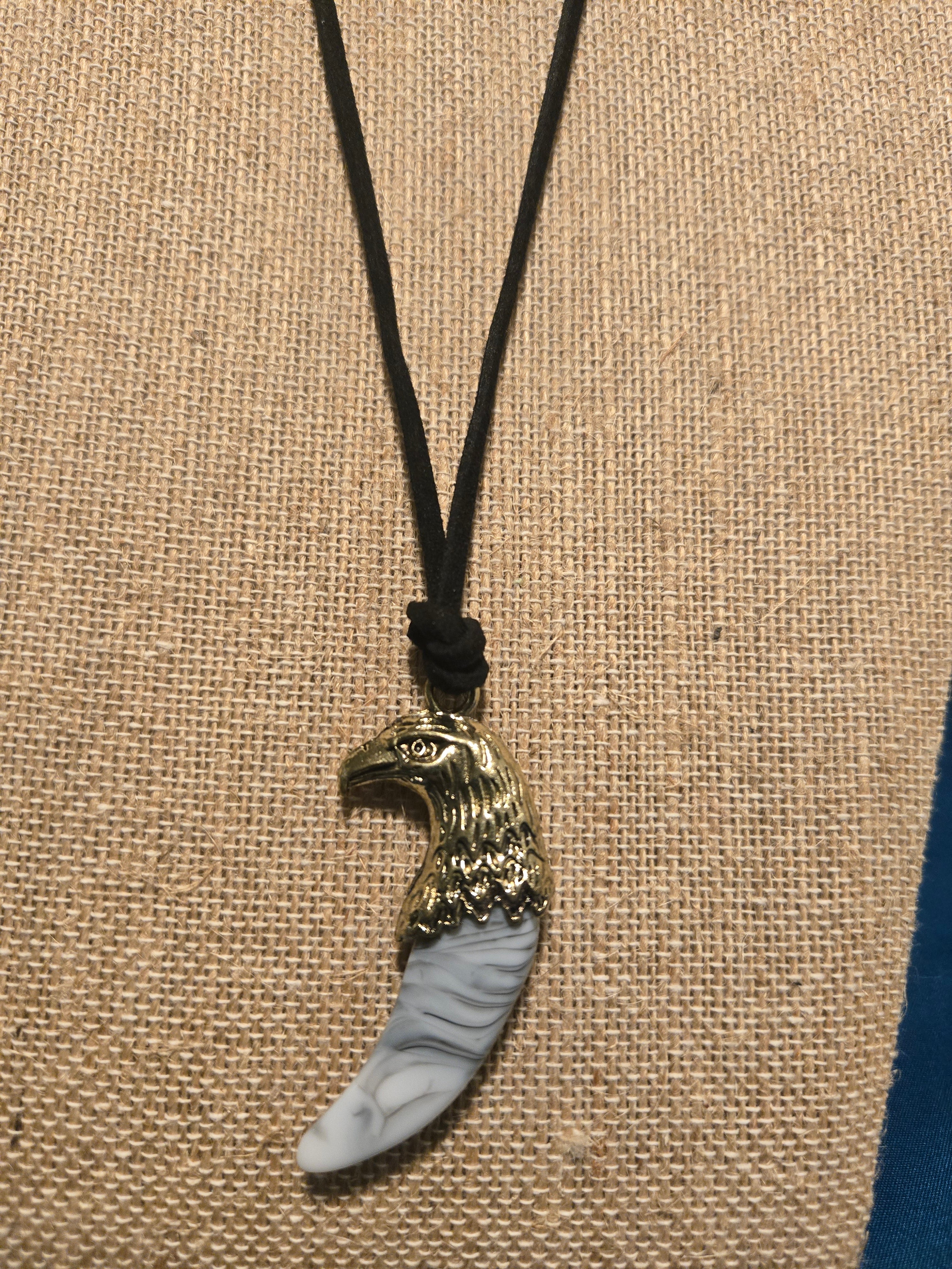 Eagle necklace with banded agate